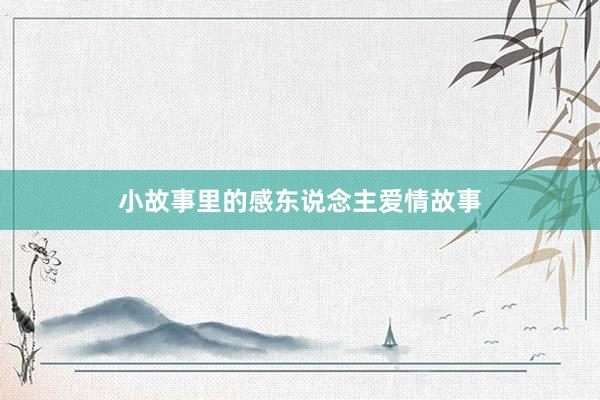小故事里的感东说念主爱情故事